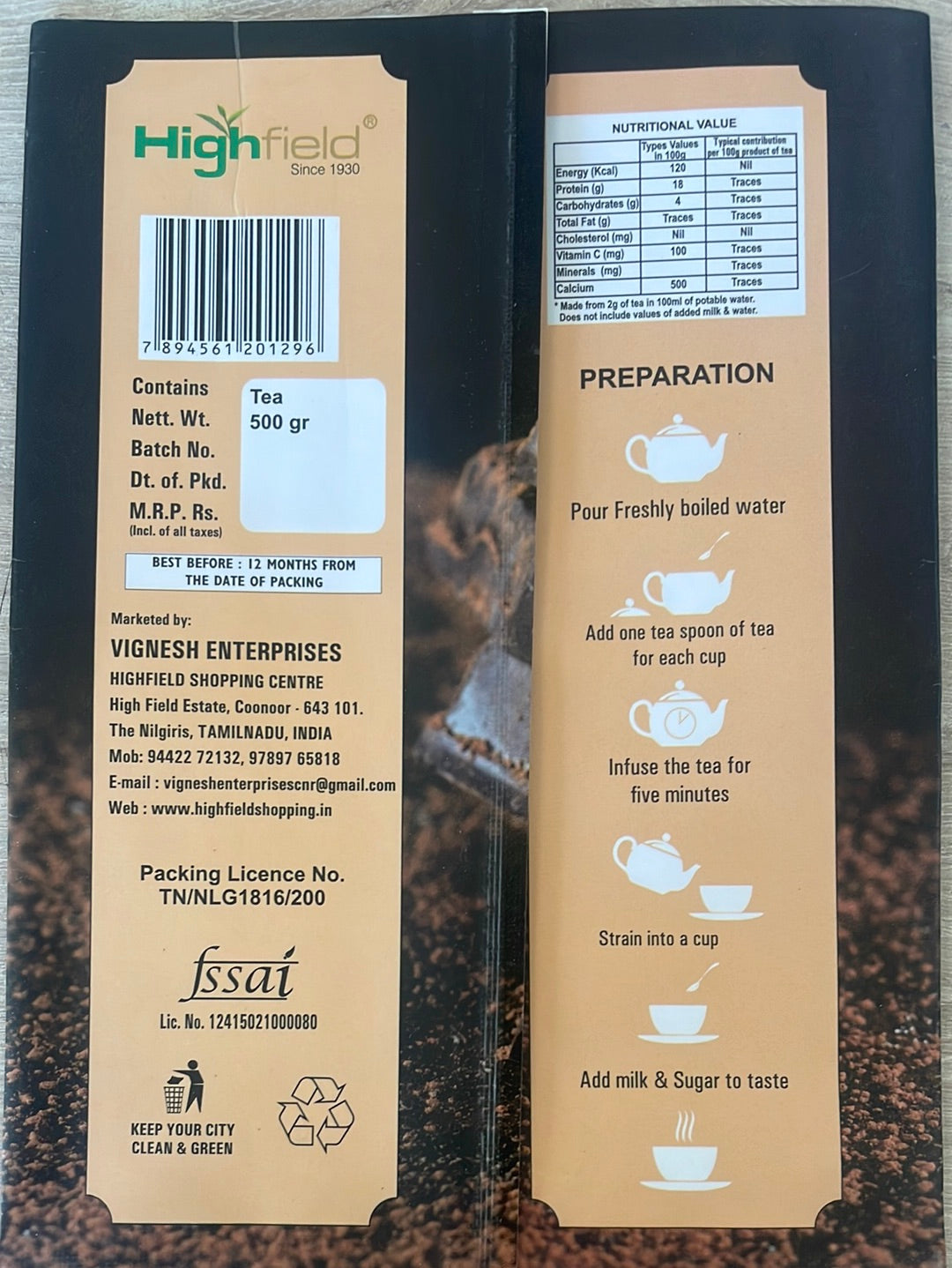 Chocolate Tea 500gms